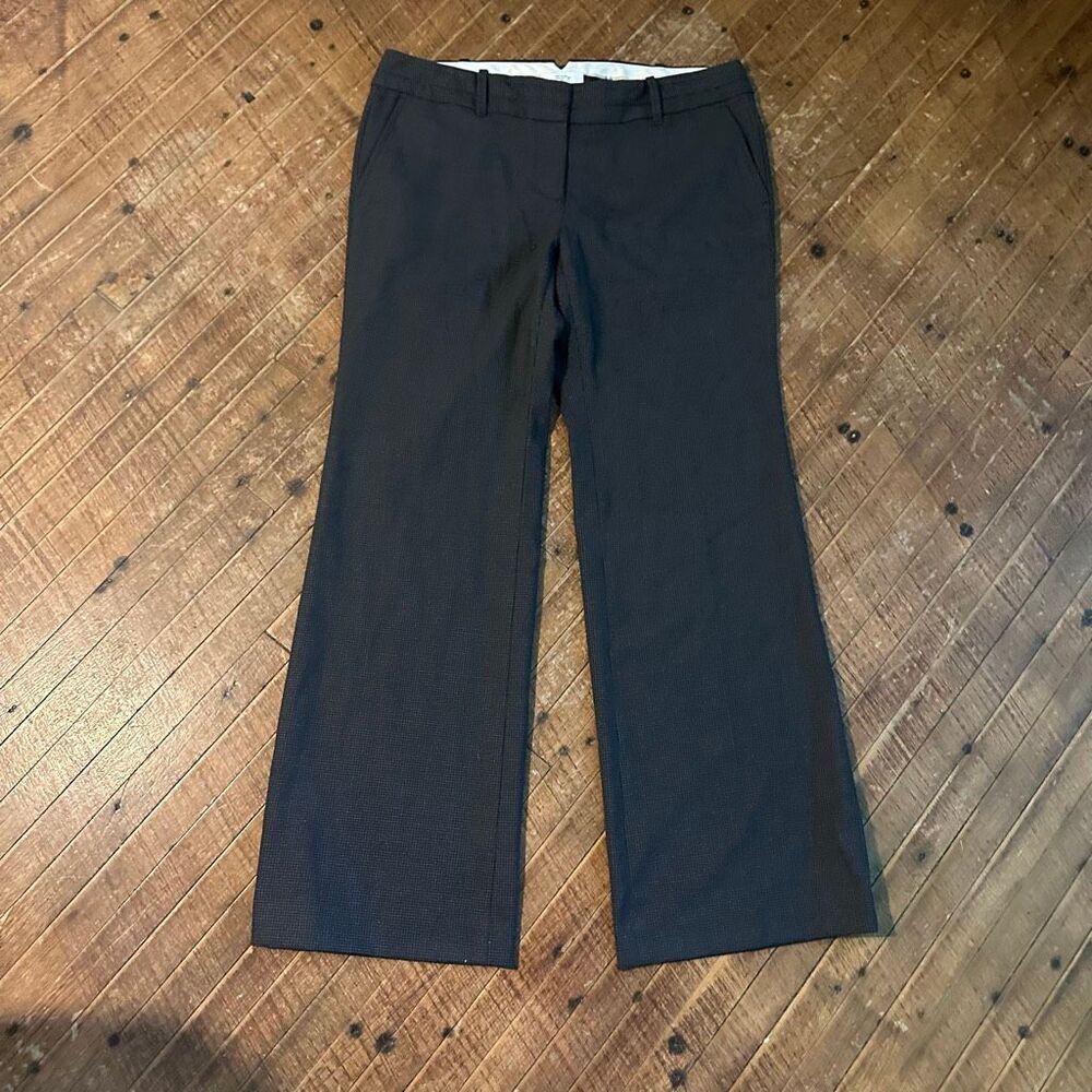 Loft herringbone Marissa sz 8 business casual flat front slacks